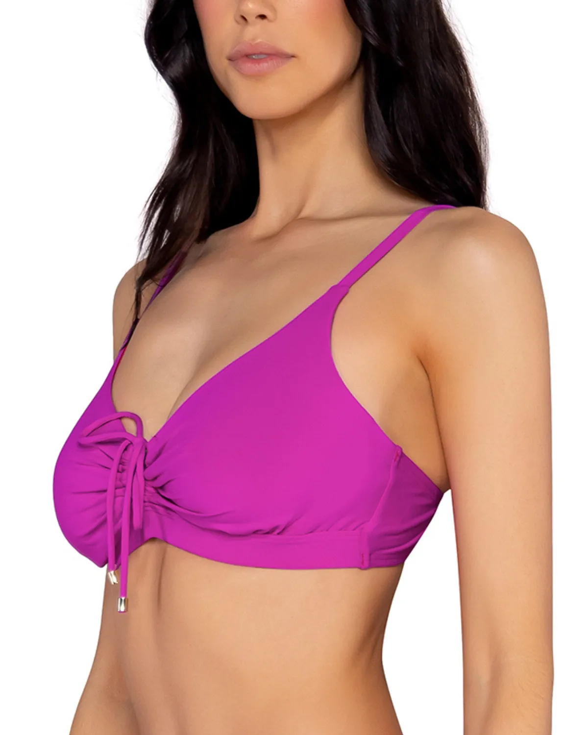 2024 Sunsets Solids Kauai Keyhole Underwire D  Bikini Top (More colors available) - 54S - Wild Orchid