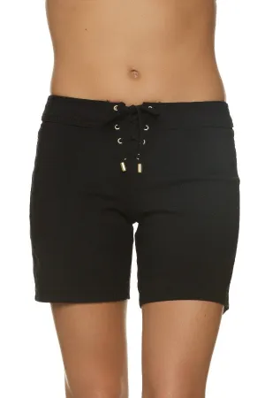7 Lace-Up Board Short  |  Black