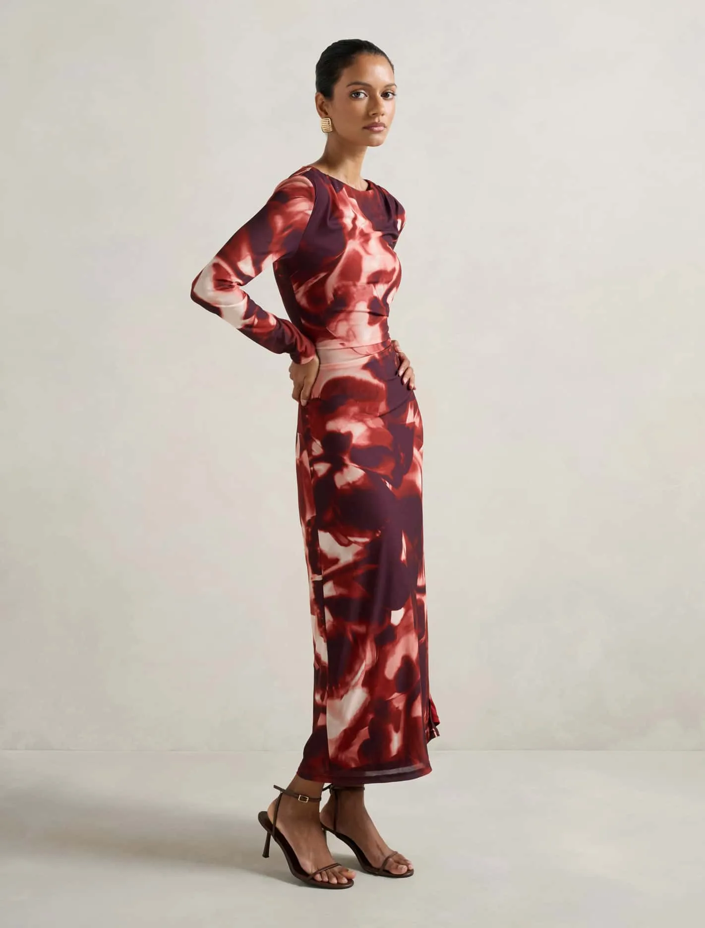 Alannah Petite Printed Midi Dress