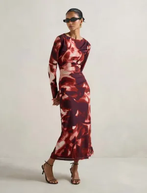 Alannah Petite Printed Midi Dress