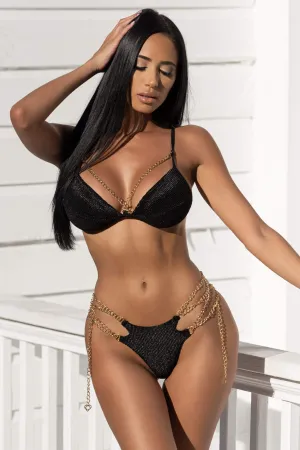 Gigi Top Black Ribbed