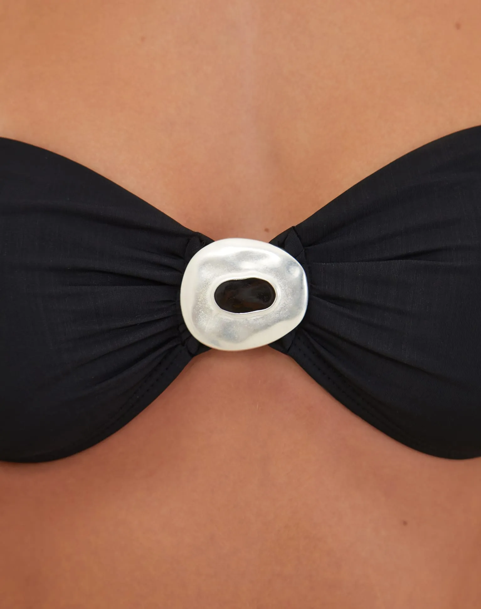 Matte Sama Bandeau Top - Black