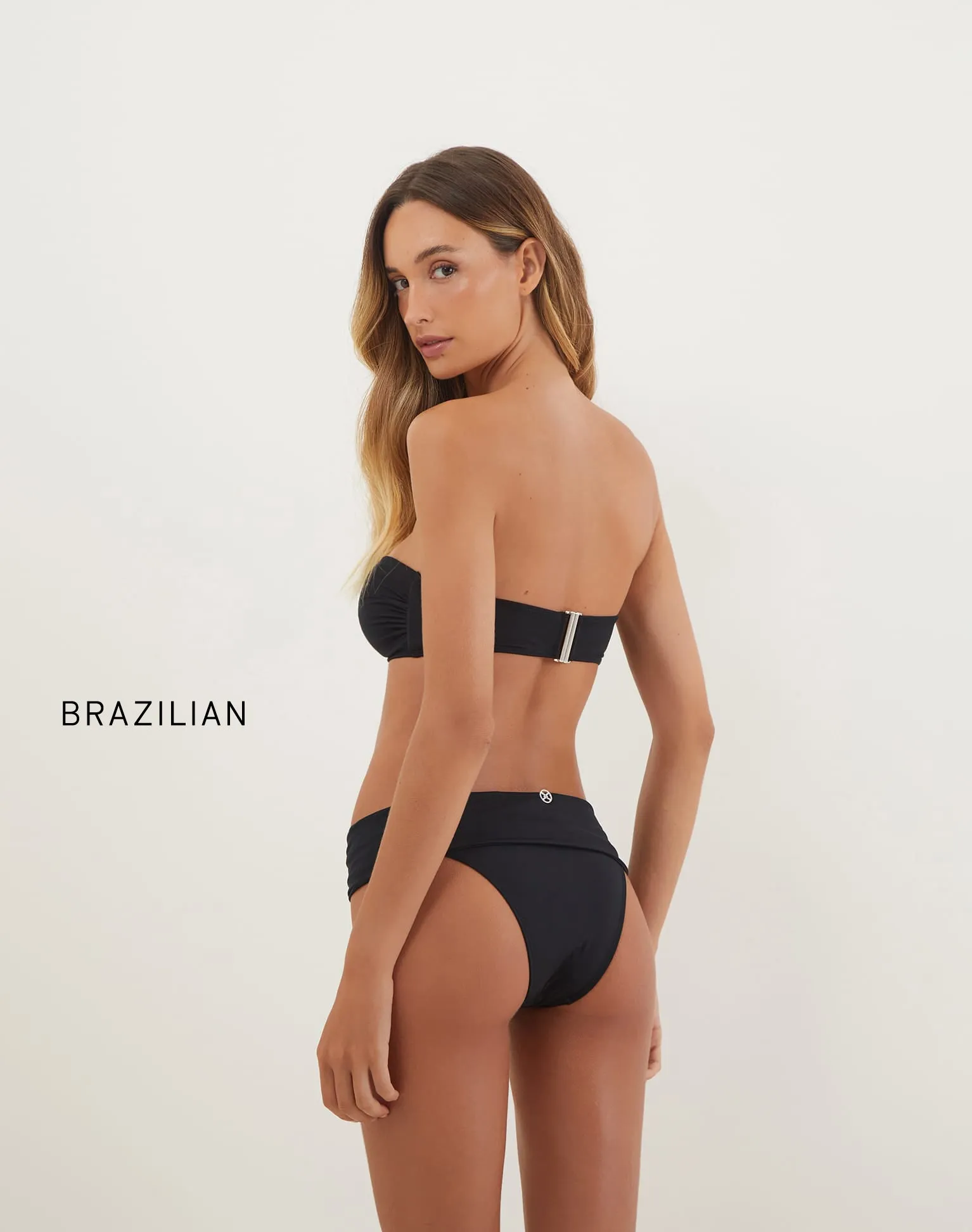 Matte Sama Bandeau Top - Black