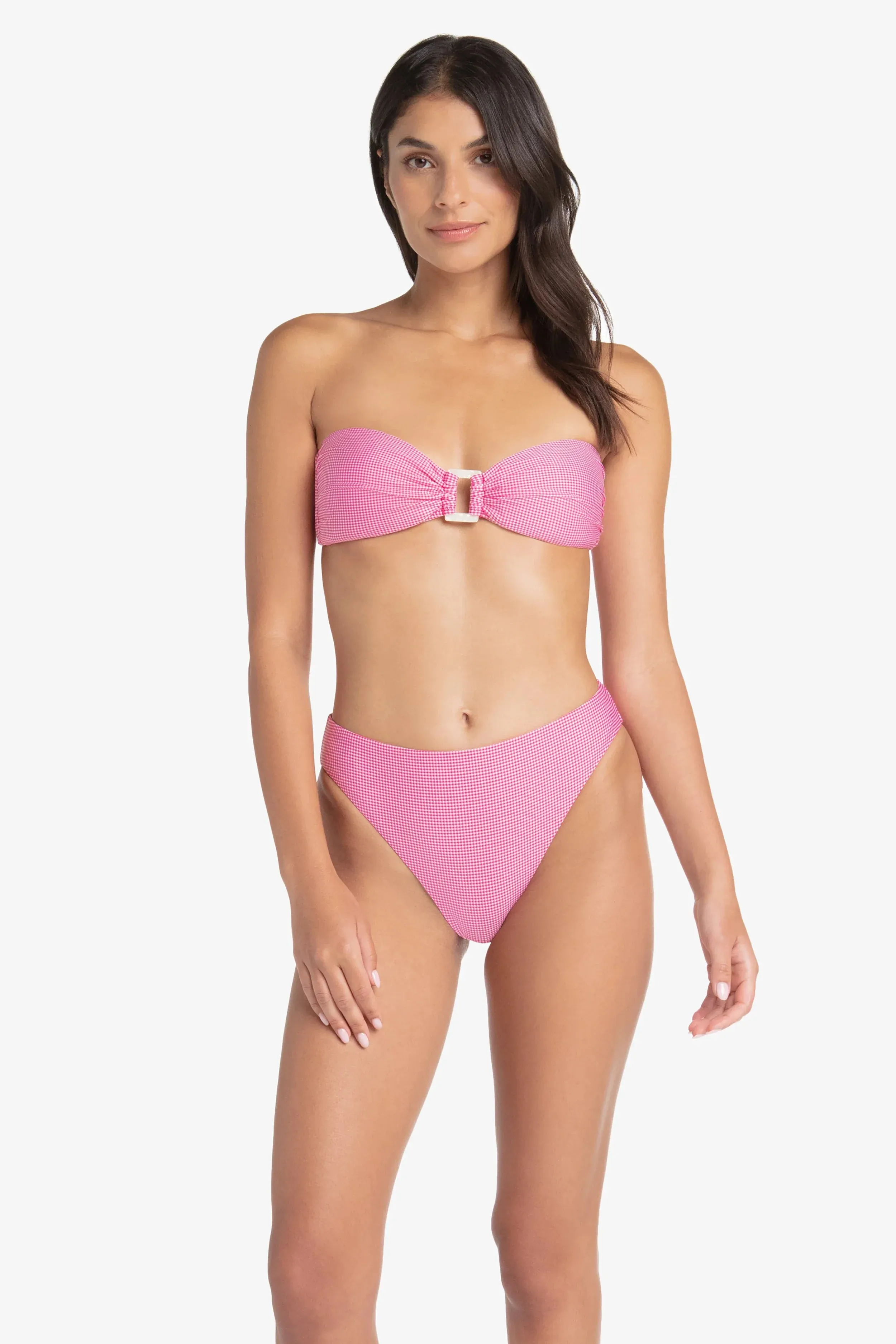 Midi Slimmer Bottom  |  Pink Gingham