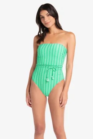 Tassel Belt Bandeau One-Piece  |  Nautical Weave